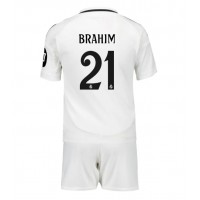 Billiga Real Madrid Brahim Diaz #21 Barnkläder Hemma fotbollskläder till baby 2024-25 Kortärmad (+ Korta byxor)